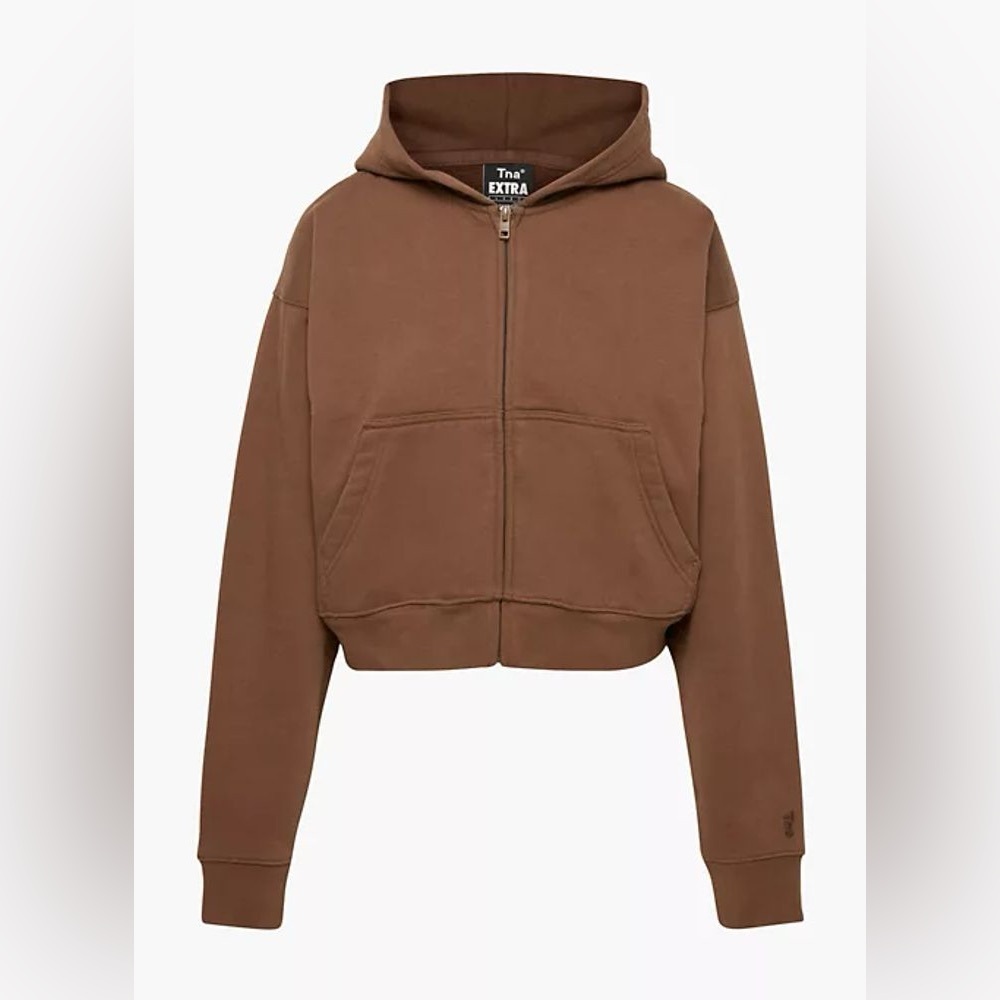 TNA Cozy Fleece Boyfriend‎ Boxy Zip Hoodie